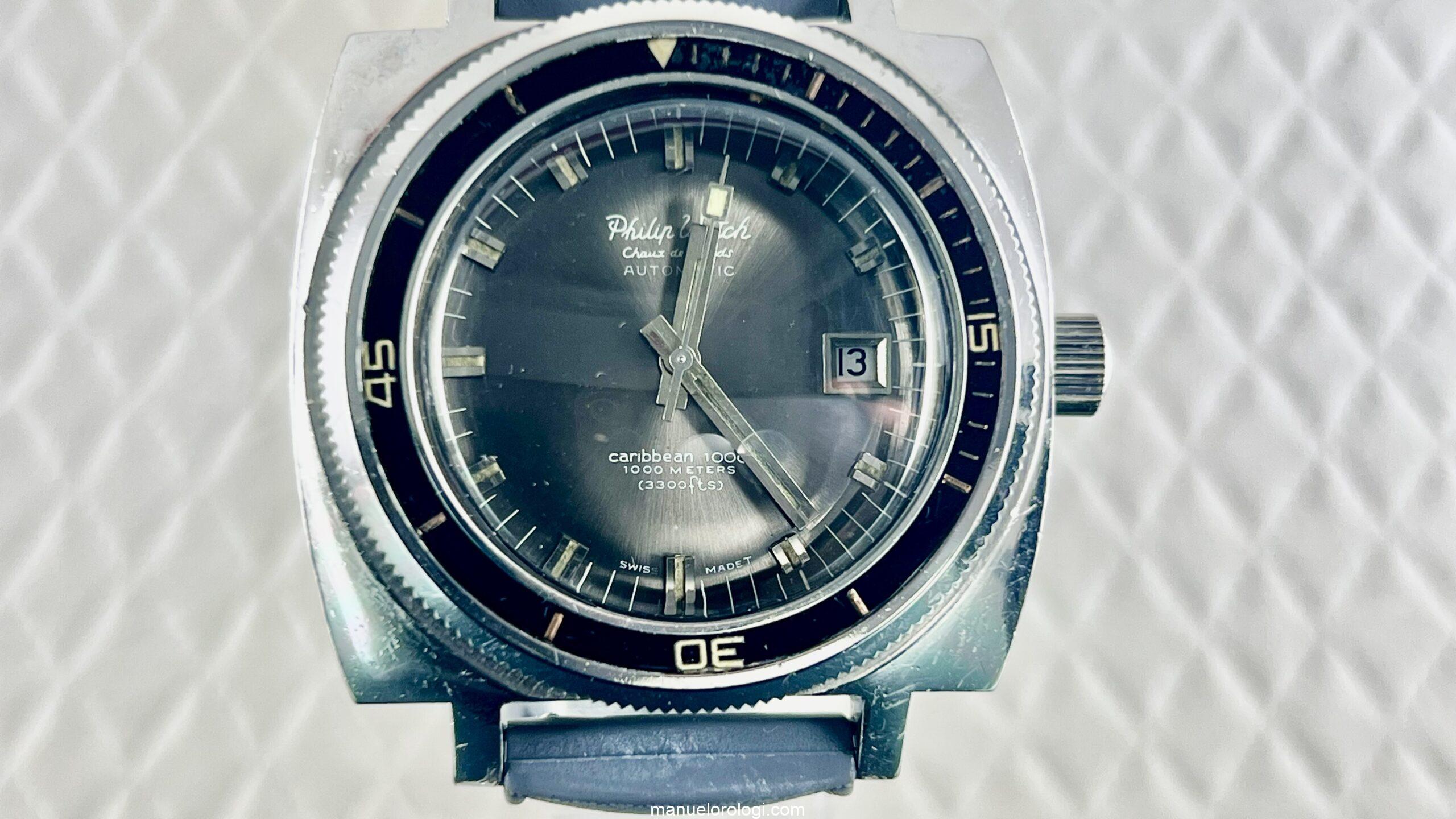 Philip Watch Caribbean Chaux de Fonds Automatic Caribbean 1000 Vintage Diver - immagine 13