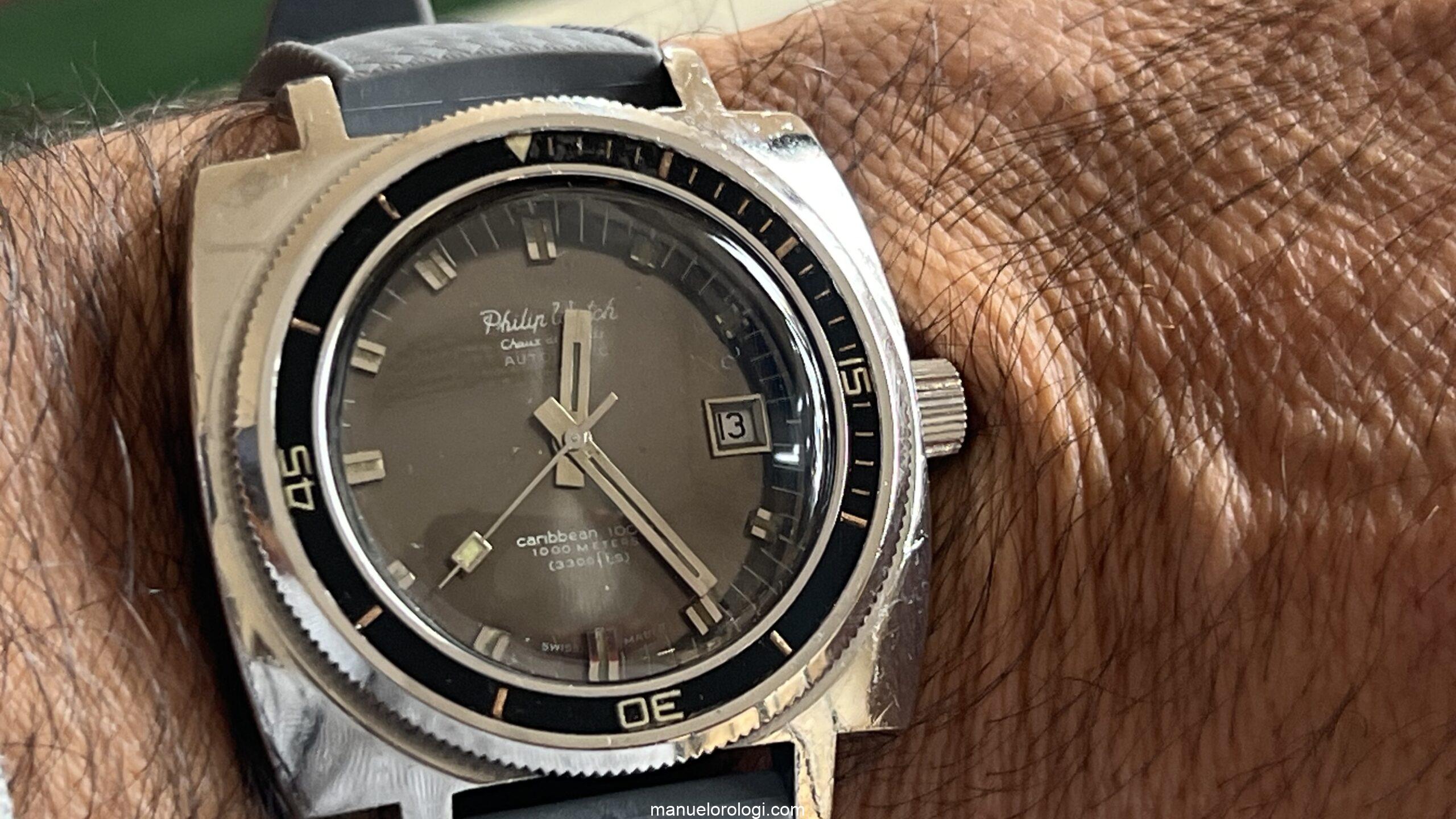 Philip Watch Caribbean Chaux de Fonds Automatic Caribbean 1000 Vintage Diver - immagine 33