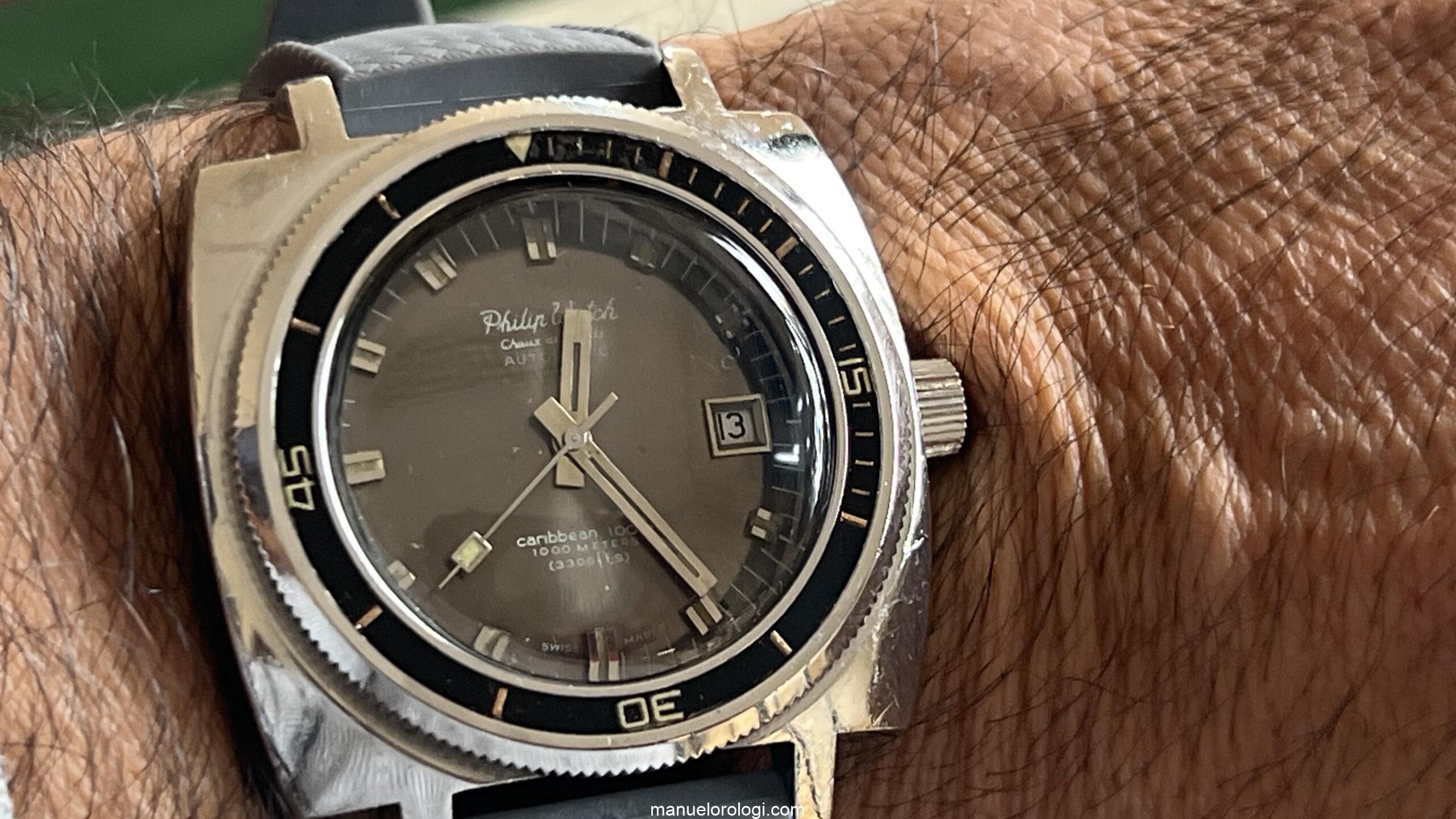 Philip Watch Caribbean Chaux de Fonds Automatic Caribbean 1000 Vintage Diver - immagine 11