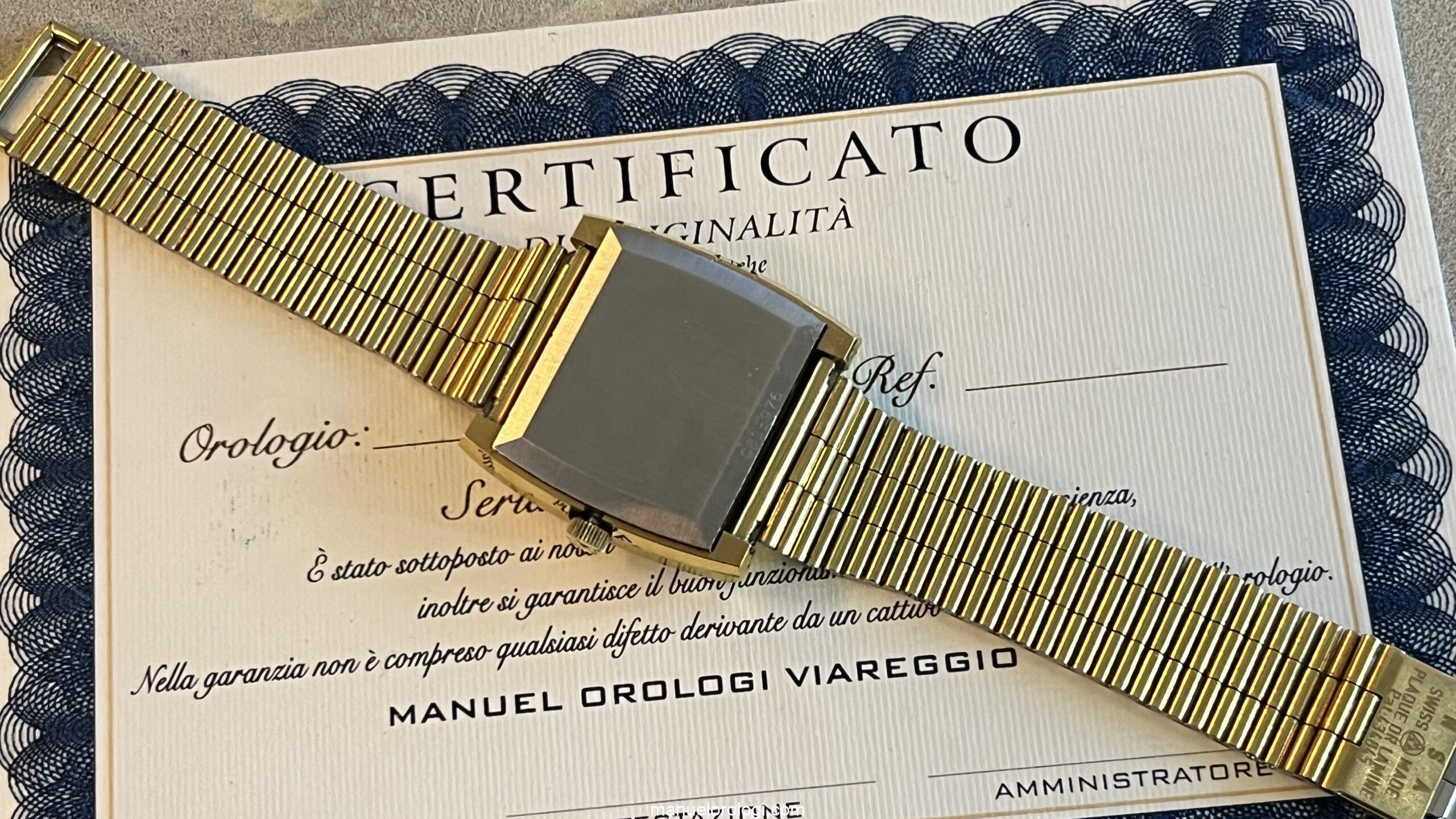 Zenith Respirator - Rectangular - Gold Plated - 28800 - Automatic - 1960s - immagine 2