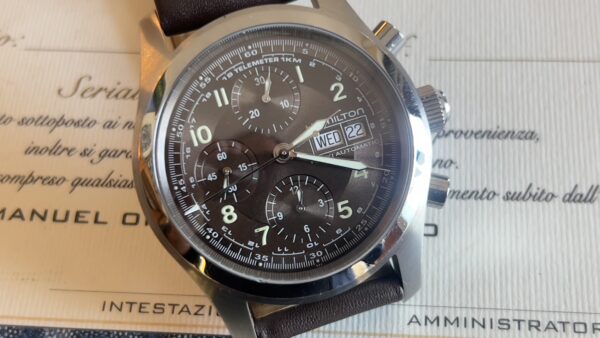 Hamilton Khaki 42mm Cronografo automatico 7750 Valjoux H71556993 - immagine 7