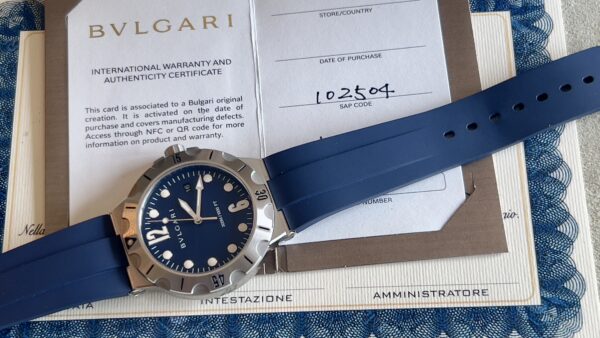 Bulgari Diagono NEW Diagono Scuba Steel / Blue / Automatic / Date / 41mm / Box&Papers / DP41C3SVSD 102504 - immagine 14