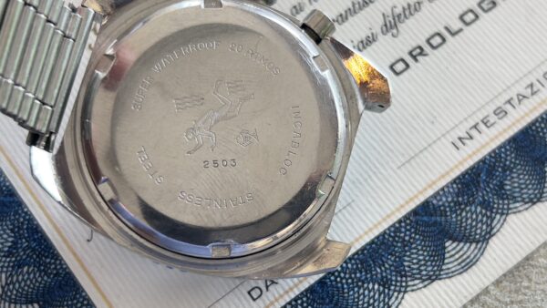 willman  Vintage Diver Watch Blue Dial turned  Manual Wind Valjoux 7734 - immagine 7