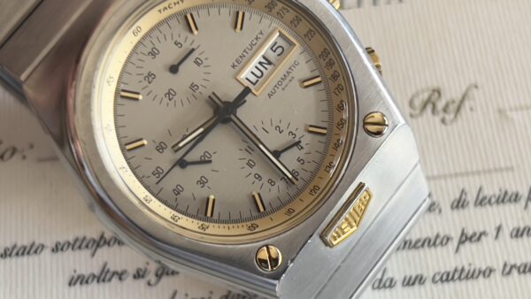 Heuer Kentucky Heuer certificat LC100 Top condition steel + 18Karat - immagine 12