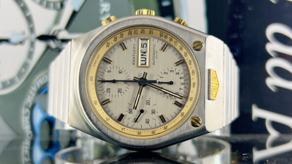 Heuer Kentucky Heuer certificat LC100 Top condition steel + 18Karat - immagine 2
