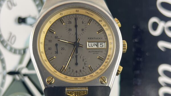 Heuer Kentucky Heuer certificat LC100 Top condition steel + 18Karat - immagine 15