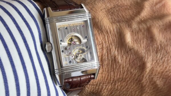 Jaeger-LeCoultre Reverso Grande Date 29mm Grande Date Power Reserve Steel Silver Dial Box and Papers 2004 - immagine 14