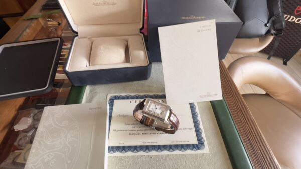 Jaeger-LeCoultre Reverso Grande Date 29mm Grande Date Power Reserve Steel Silver Dial Box and Papers 2004 - immagine 10