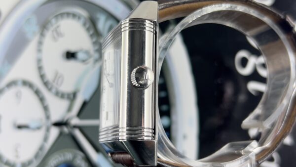 Jaeger-LeCoultre Reverso Grande Date 29mm Grande Date Power Reserve Steel Silver Dial Box and Papers 2004 - immagine 15