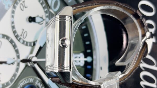Jaeger-LeCoultre Reverso Grande Date 29mm Grande Date Power Reserve Steel Silver Dial Box and Papers 2004 - immagine 4