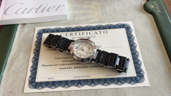 Cartier Pasha Seatimer white  Dial 2790  Rubber And Steel Bracelet - immagine 8