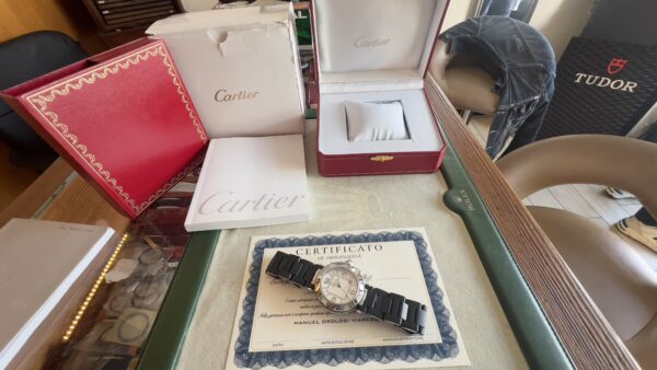 Cartier Pasha Seatimer white  Dial 2790  Rubber And Steel Bracelet - immagine 16