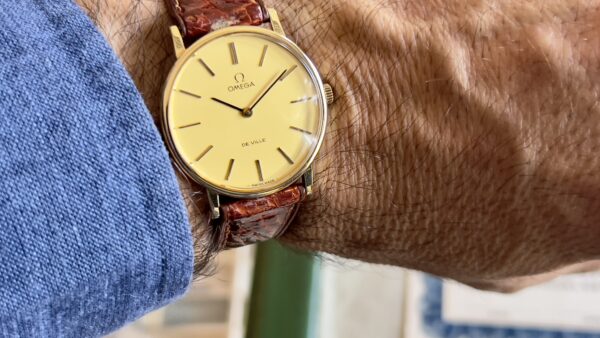 Omega De Ville unisex 32 mm 18 kt gold ref 111.0140 manual cal 625 - immagine 10