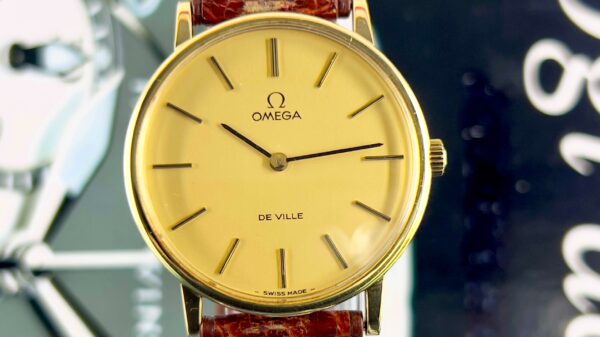 Omega De Ville unisex 32 mm 18 kt gold ref 111.0140 manual cal 625 - immagine 20