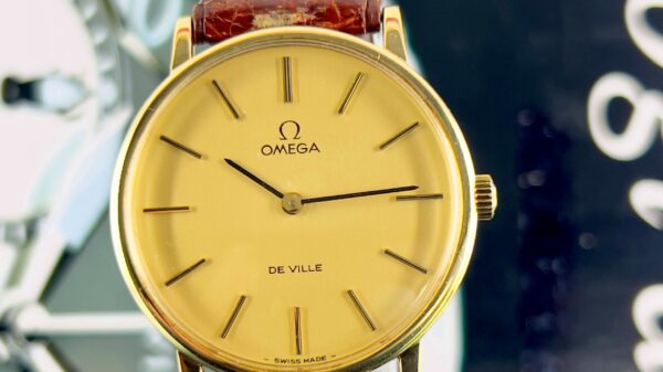 Omega De Ville unisex 32 mm 18 kt gold ref 111.0140 manual cal 625 - immagine 5