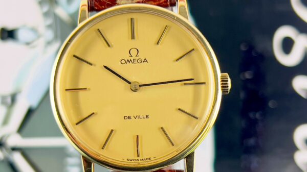 Omega De Ville unisex 32 mm 18 kt gold ref 111.0140 manual cal 625 - immagine 6
