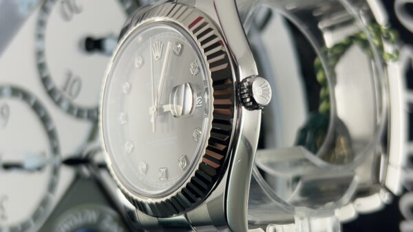Rolex Datejust II  orologio con quadrante in rodio e diamanti da 41 mm - immagine 10