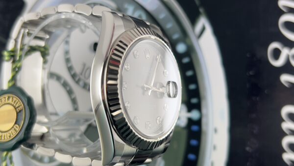 Rolex Datejust II  orologio con quadrante in rodio e diamanti da 41 mm - immagine 18