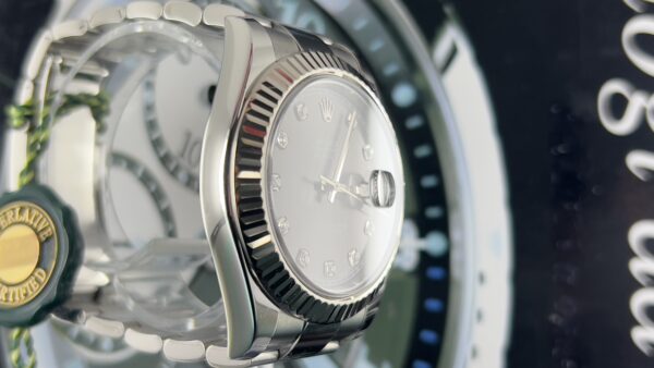 Rolex Datejust II  orologio con quadrante in rodio e diamanti da 41 mm - immagine 19