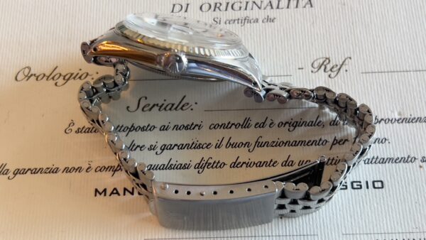 Rolex Datejust 36 Jubilee 1601 Ardesia Taupe Dial 18 Kt Oro Bianco  (PRENOTATO)Lunetta Automatico ANNO 1971 - immagine 7