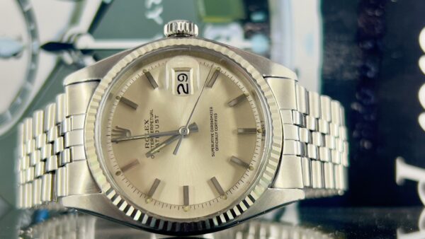Rolex Datejust 36 Jubilee 1601 Ardesia Taupe Dial 18 Kt Oro Bianco  (PRENOTATO)Lunetta Automatico ANNO 1971 - immagine 6