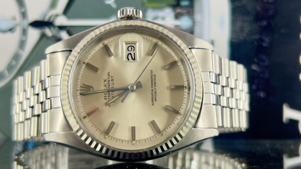 Rolex Datejust 36 Jubilee 1601 Ardesia Taupe Dial 18 Kt Oro Bianco  (PRENOTATO)Lunetta Automatico ANNO 1971
