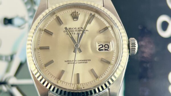 Rolex Datejust 36 Jubilee 1601 Ardesia Taupe Dial 18 Kt Oro Bianco  (PRENOTATO)Lunetta Automatico ANNO 1971 - immagine 10