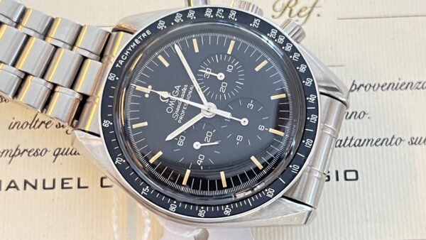 Omega Speedmaster Professional Moonwatch Chrono Omega Speedmaster Moonwatch 861 Del 1991 Con Estratto Originale - immagine 10