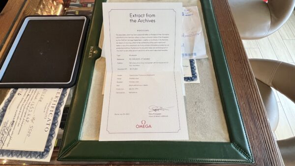Omega Speedmaster Professional Moonwatch Chrono Omega Speedmaster Moonwatch 861 Del 1991 Con Estratto Originale - immagine 12