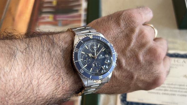 LORENZ CHRONOGRAPH VINTAGE 16856 STEEL CAL.LEMANIA 5100 40MM - immagine 19