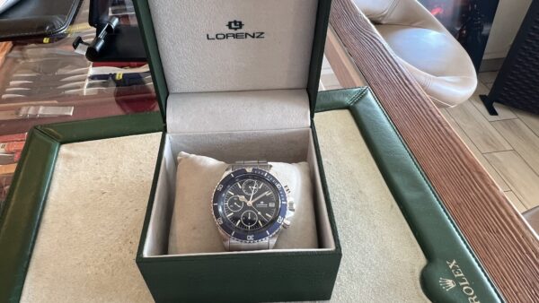 LORENZ CHRONOGRAPH VINTAGE 16856 STEEL CAL.LEMANIA 5100 40MM - immagine 15
