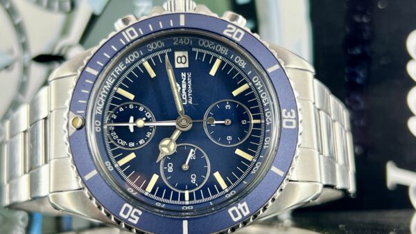 LORENZ CHRONOGRAPH VINTAGE 16856 STEEL CAL.LEMANIA 5100 40MM - immagine 31