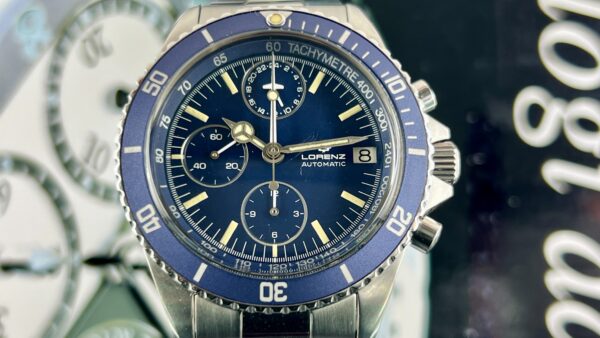 LORENZ CHRONOGRAPH VINTAGE 16856 STEEL CAL.LEMANIA 5100 40MM - immagine 28