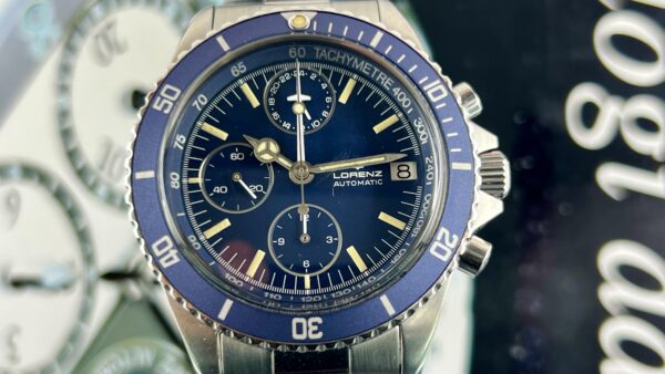 LORENZ CHRONOGRAPH VINTAGE 16856 STEEL CAL.LEMANIA 5100 40MM - immagine 11