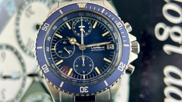 LORENZ CHRONOGRAPH VINTAGE 16856 STEEL CAL.LEMANIA 5100 40MM - immagine 17
