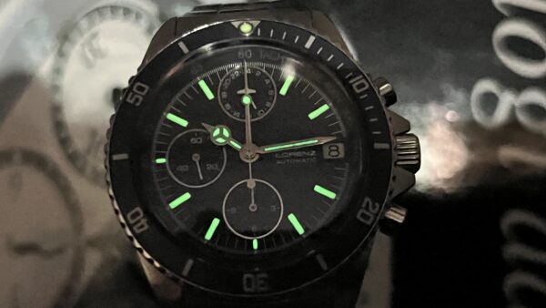 LORENZ CHRONOGRAPH VINTAGE 16856 STEEL CAL.LEMANIA 5100 40MM - immagine 3
