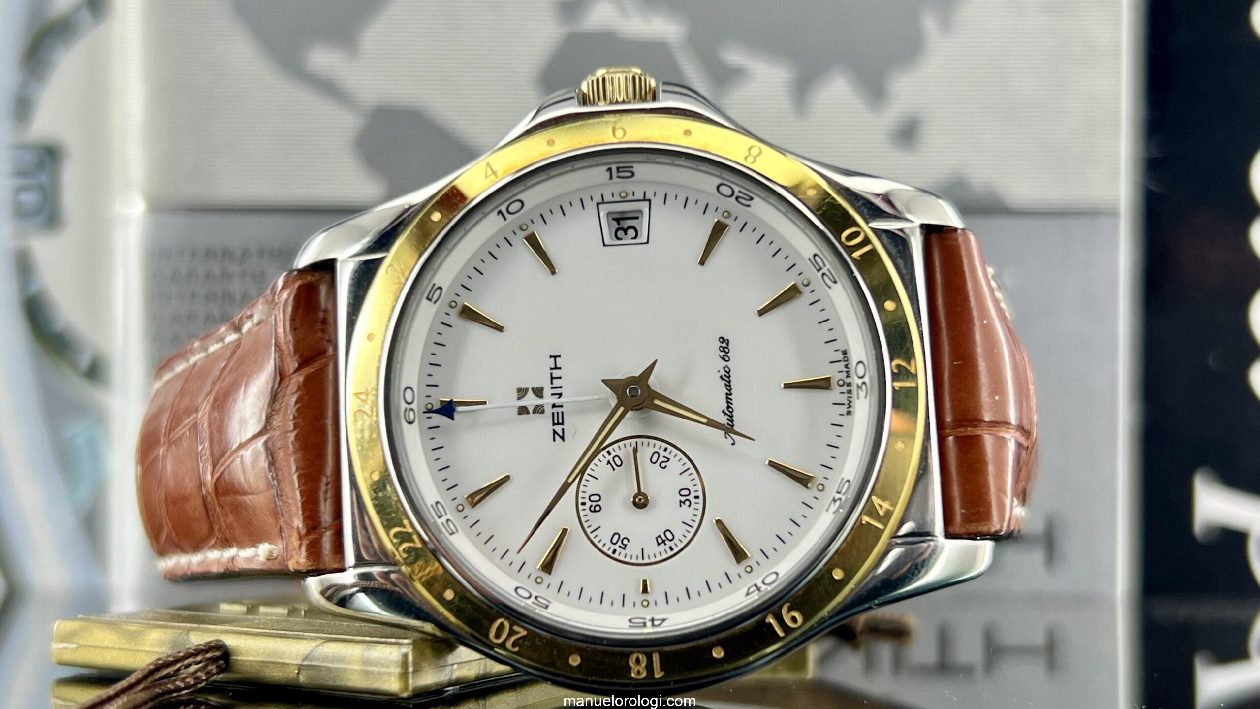 Zenith Automatico GMT 38mm Acciaio/Oro Vintage Scontatissimo Nuovo