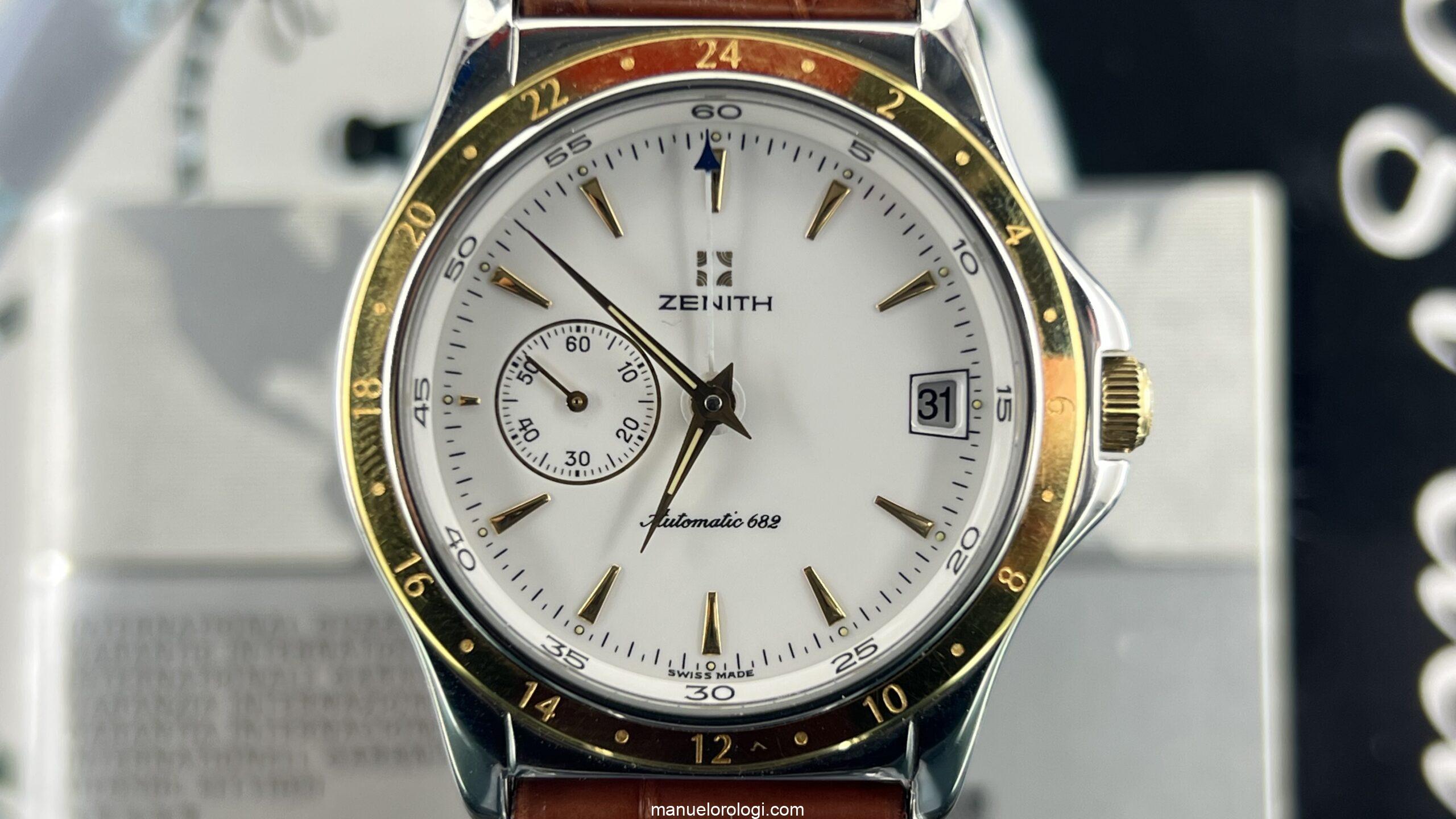 Zenith Automatico GMT 38mm Acciaio/Oro Vintage Scontatissimo Nuovo - immagine 8