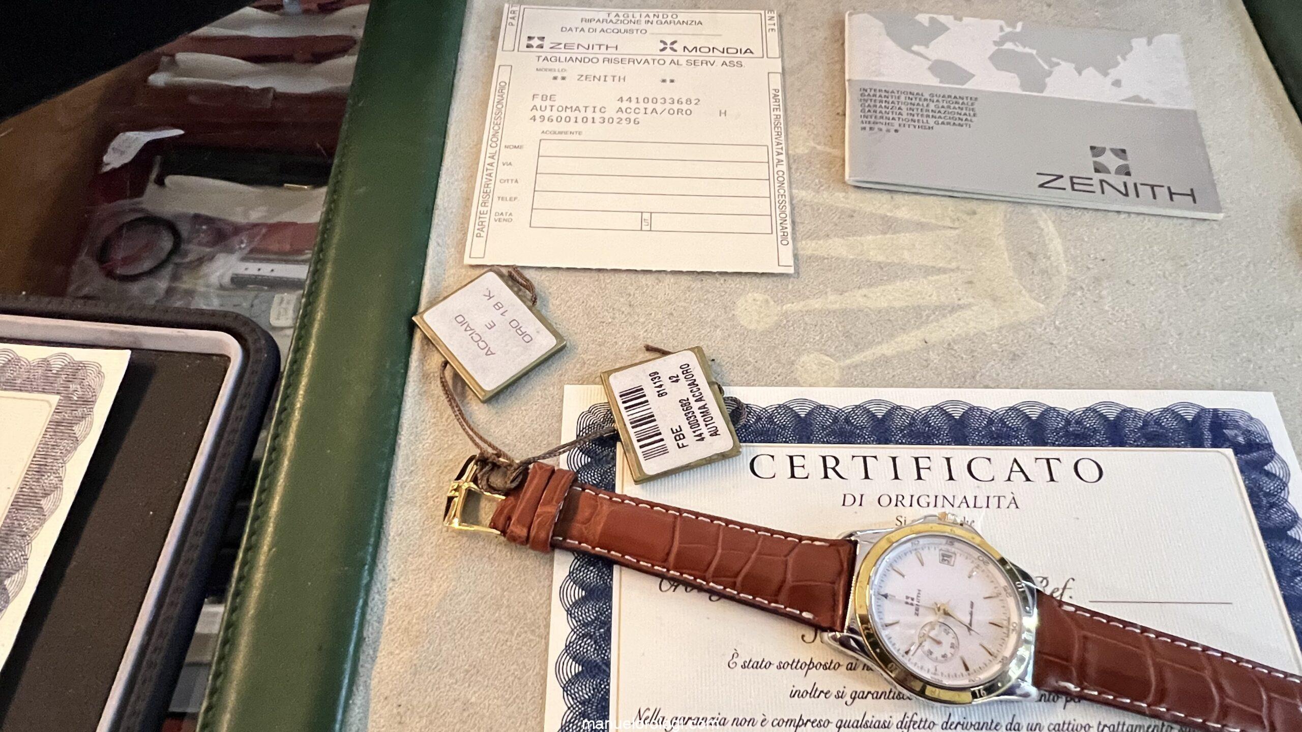 Zenith Automatico GMT 38mm Acciaio/Oro Vintage Scontatissimo Nuovo - immagine 9