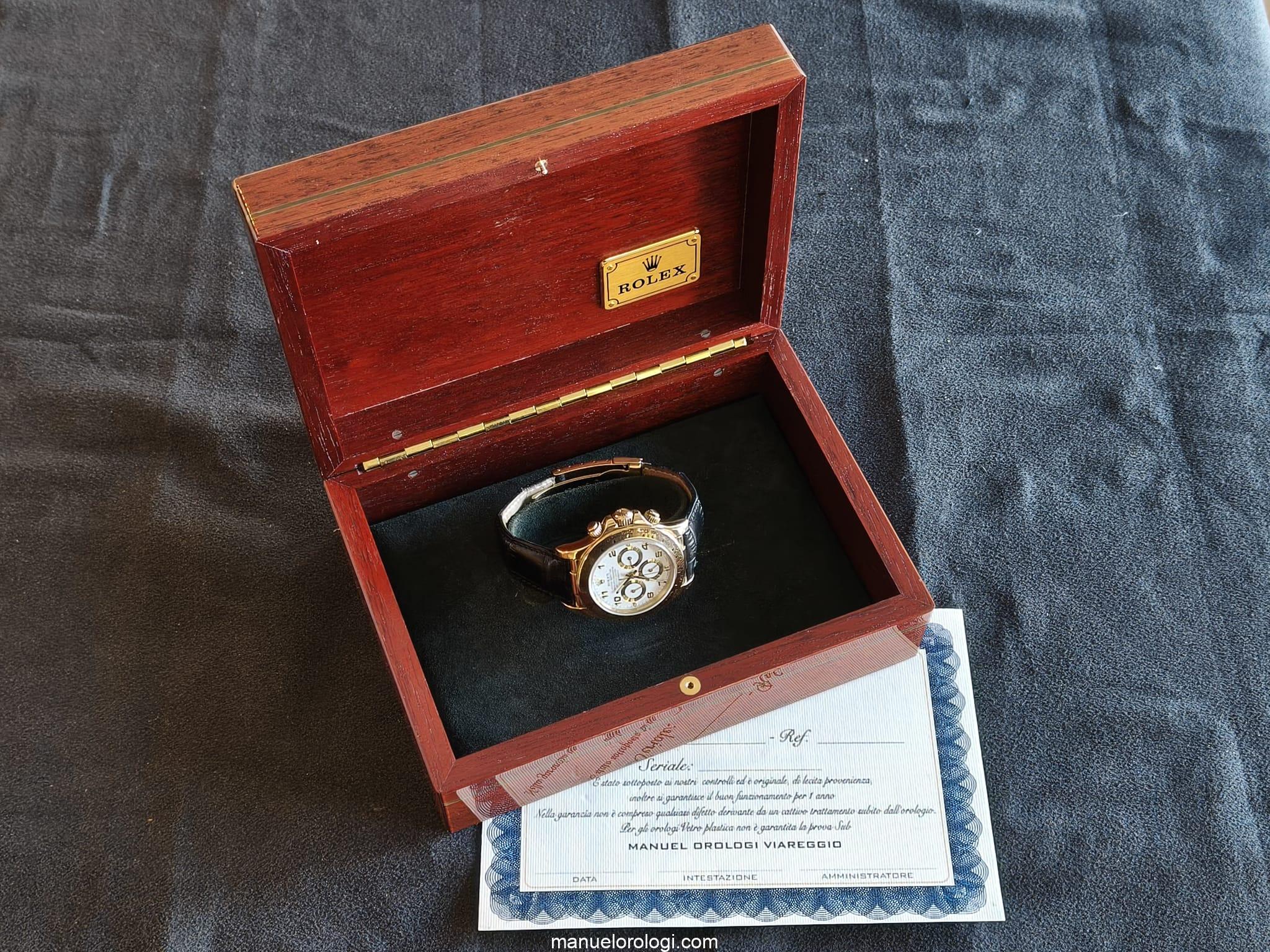 Rolex Daytona "Zenith Movement" Yellow Gold White Arabic Dial 16518 Usato (Ottimo) | Anno di produzione 1998 | Con scatola originale | Con documenti originali - immagine 35