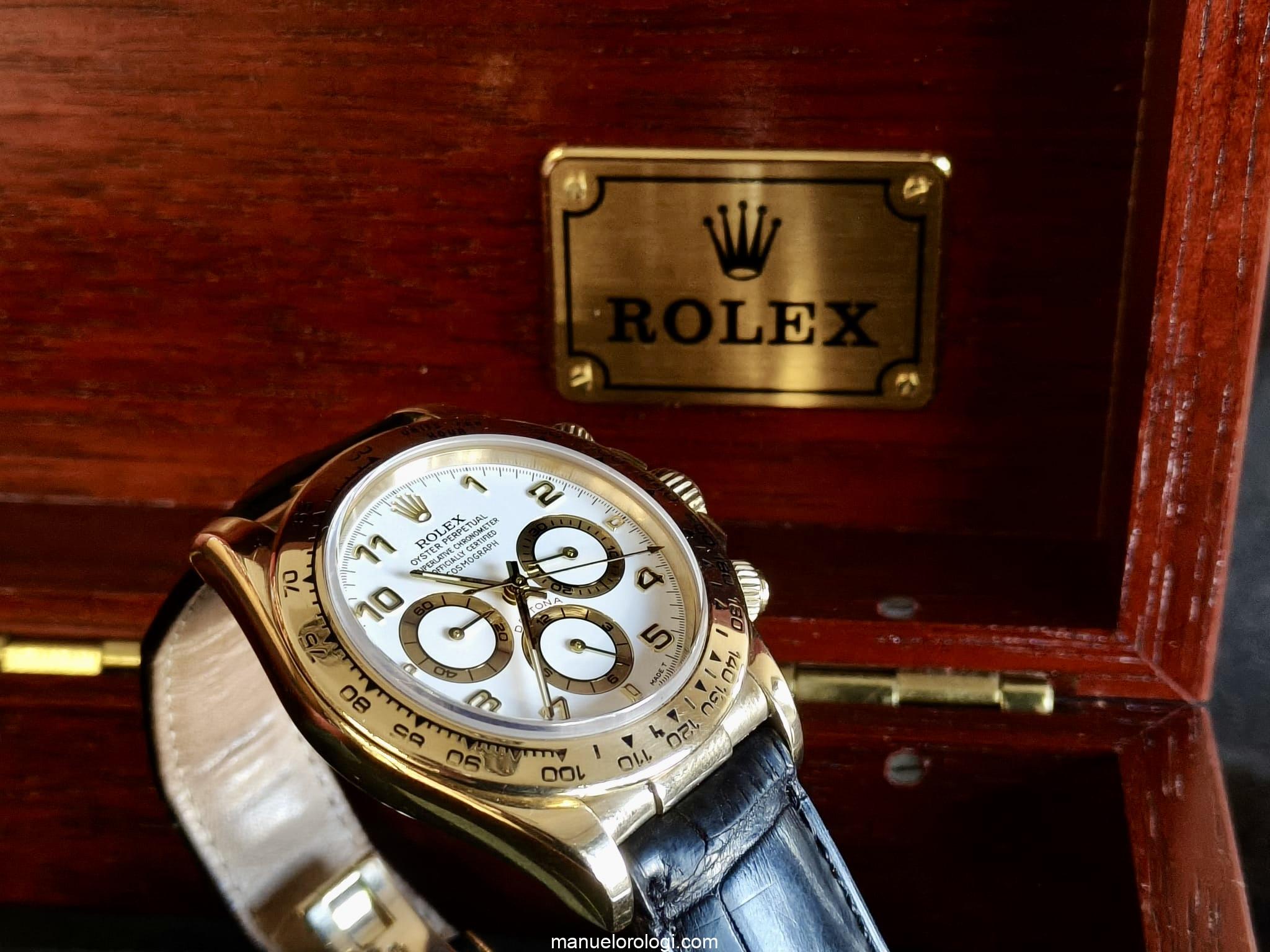 Rolex Daytona "Zenith Movement" Yellow Gold White Arabic Dial 16518 Usato (Ottimo) | Anno di produzione 1998 | Con scatola originale | Con documenti originali - immagine 30