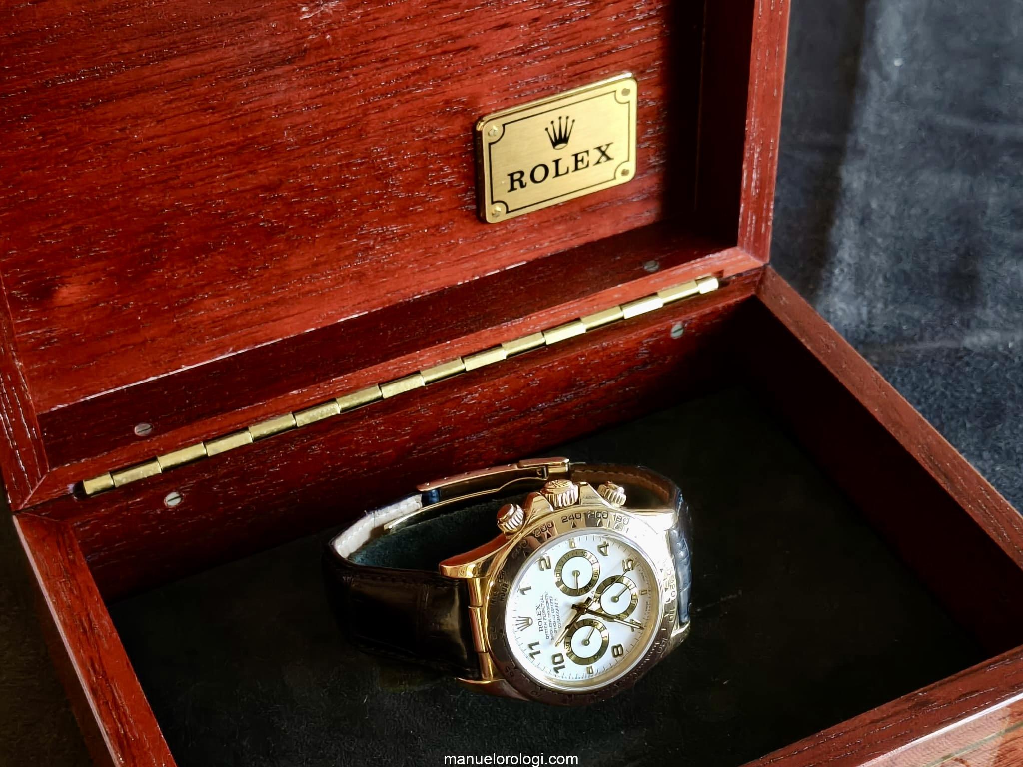 Rolex Daytona "Zenith Movement" Yellow Gold White Arabic Dial 16518 Usato (Ottimo) | Anno di produzione 1998 | Con scatola originale | Con documenti originali - immagine 7