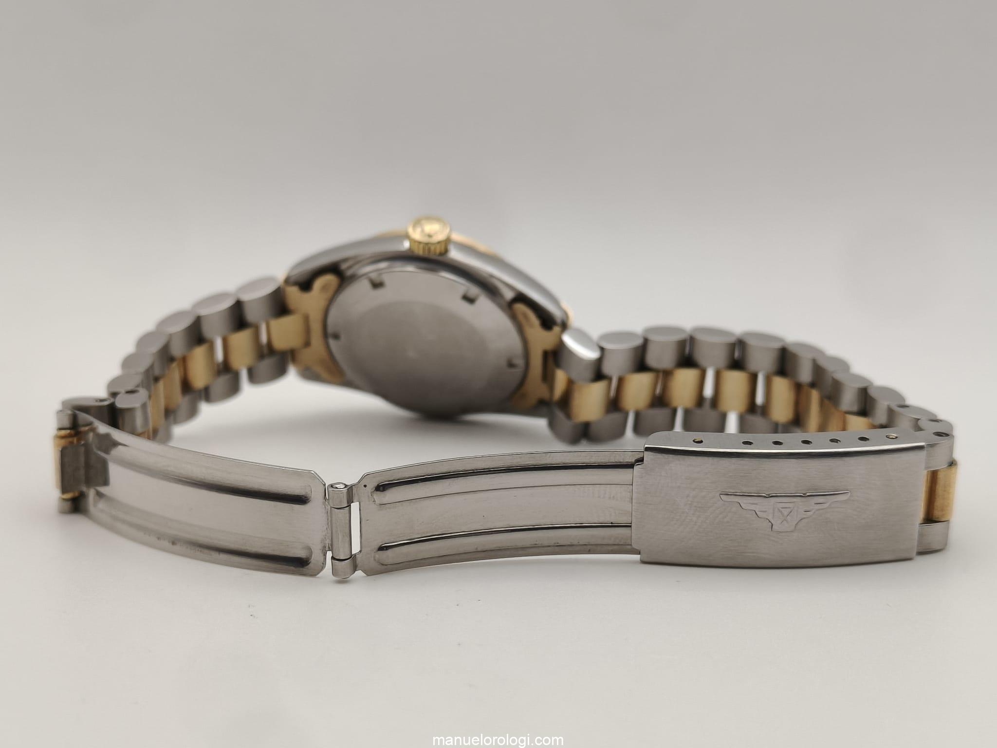 LONGINES Orologio vintage automatic in oro 14 Kt e acciaio - immagine 14
