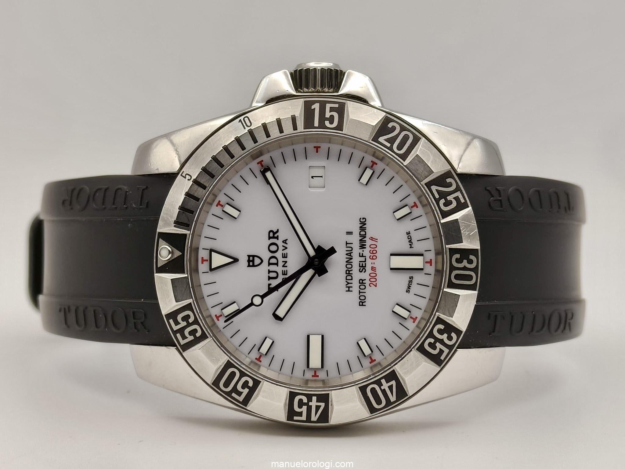 Tudor Hydronaut II (2) (Polar Zifferblatt) Neues Armband! Usato (Buono) | Anno di produzione 2008 | Senza scatola originale | documenti originali - immagine 18