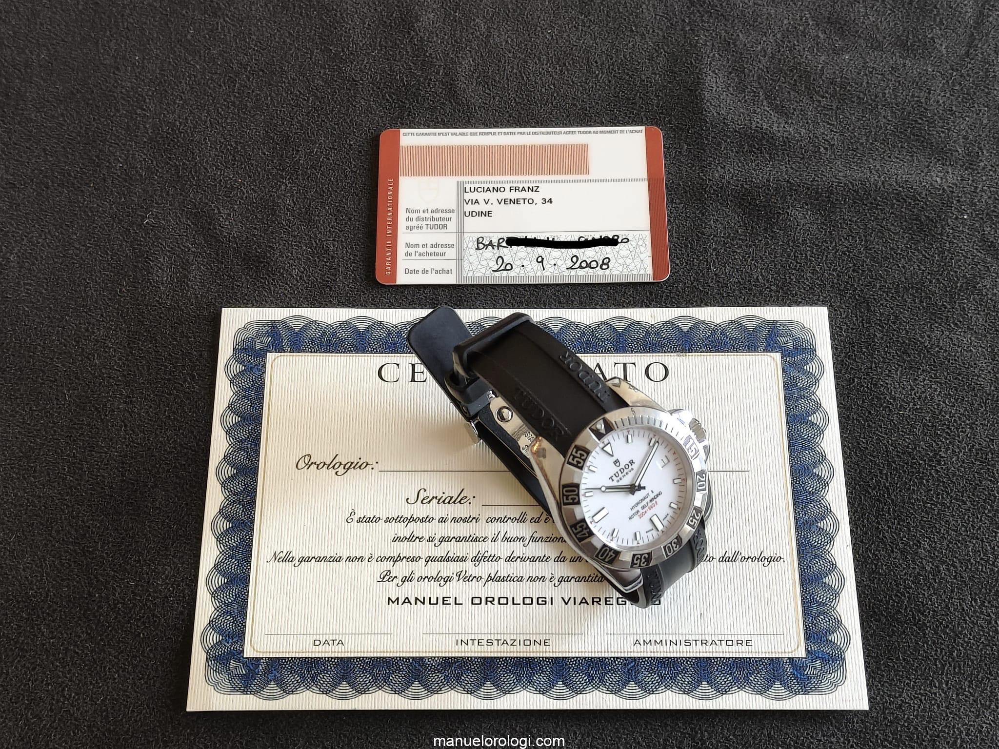 Tudor Hydronaut II (2) (Polar Zifferblatt) Neues Armband! Usato (Buono) | Anno di produzione 2008 | Senza scatola originale | documenti originali - immagine 11