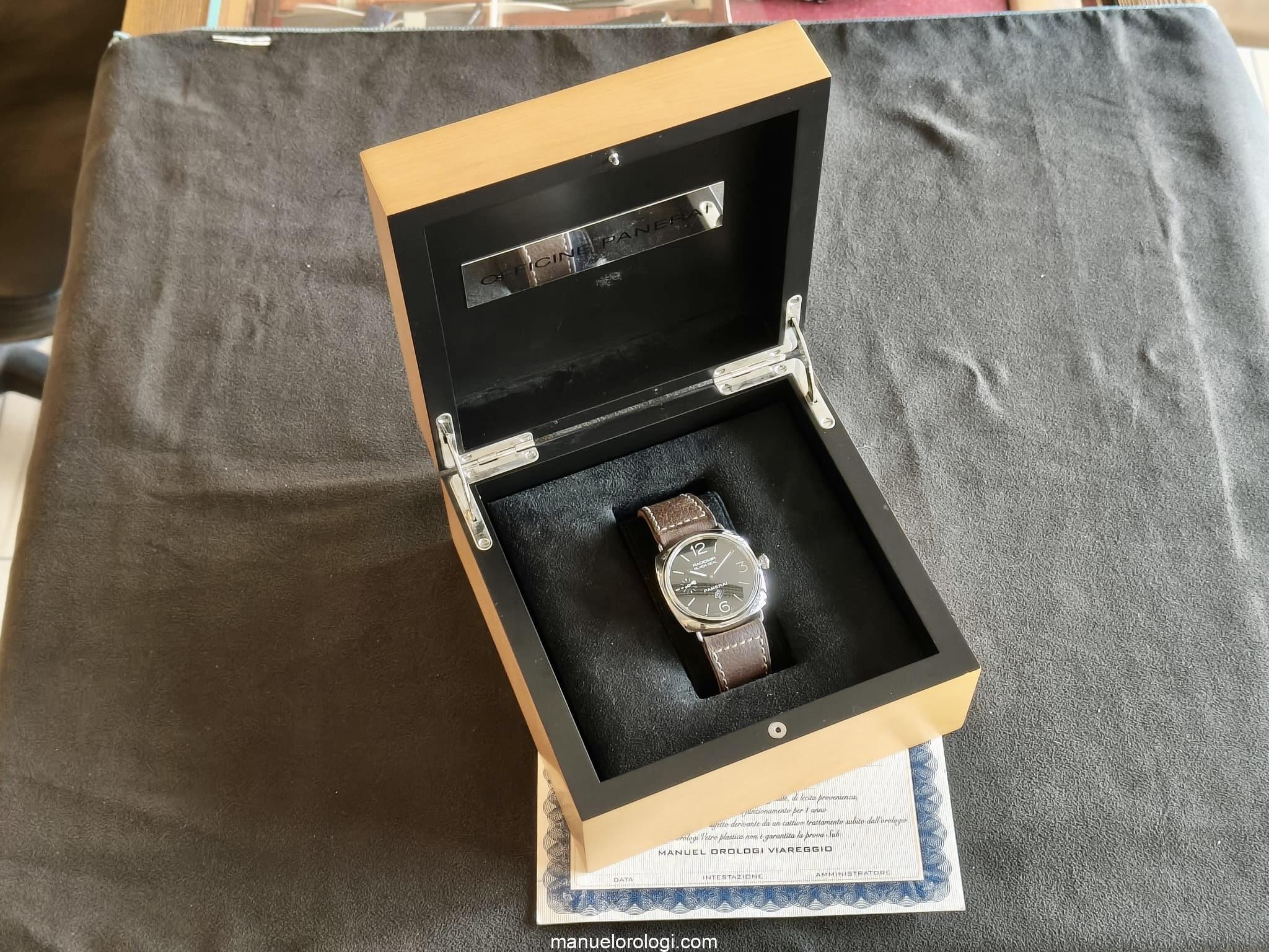 Panerai Radiomir Black Seal Orologio da uomo a carica manuale in acciaio, referenza PAM00380 B&P 2017 Usato (Ottimo) | Anno di produzione 2017 | Con scatola originale | Con documenti originali - immagine 7